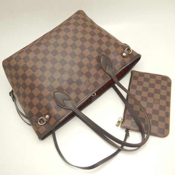 LOUIS VUITTON Brown Damier Neverfull PM Tote Bag - Picture 3 of 10